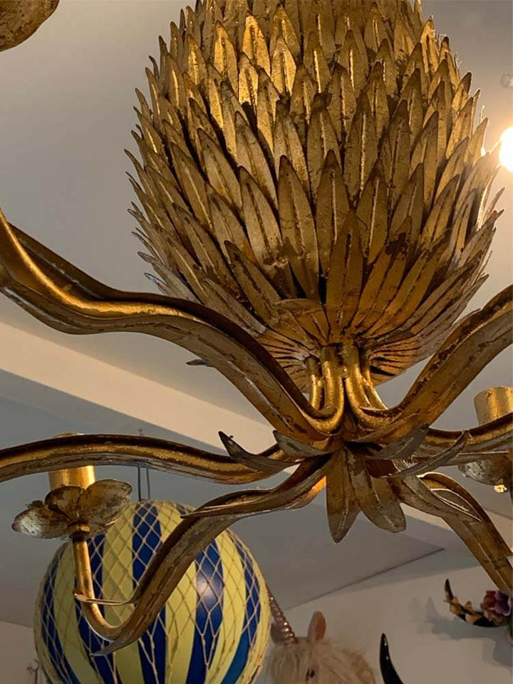 vintage brass pineapple chandelier