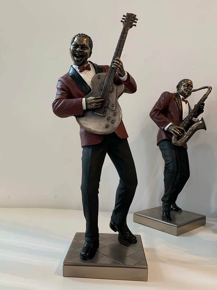 Guitarist, Jazz Musician , bronze figurines by The Dutch Hospital 