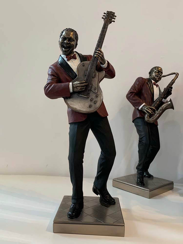 Guitarist, Jazz Musician , bronze figurines by The Dutch Hospital 