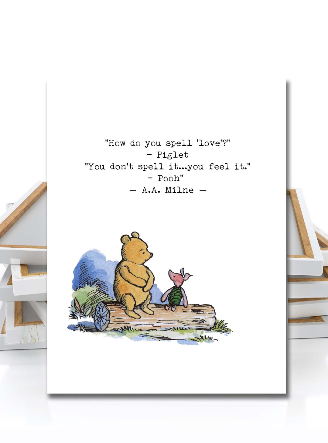 Winnie the Pooh Quote Canvas, How Do you Spell Love