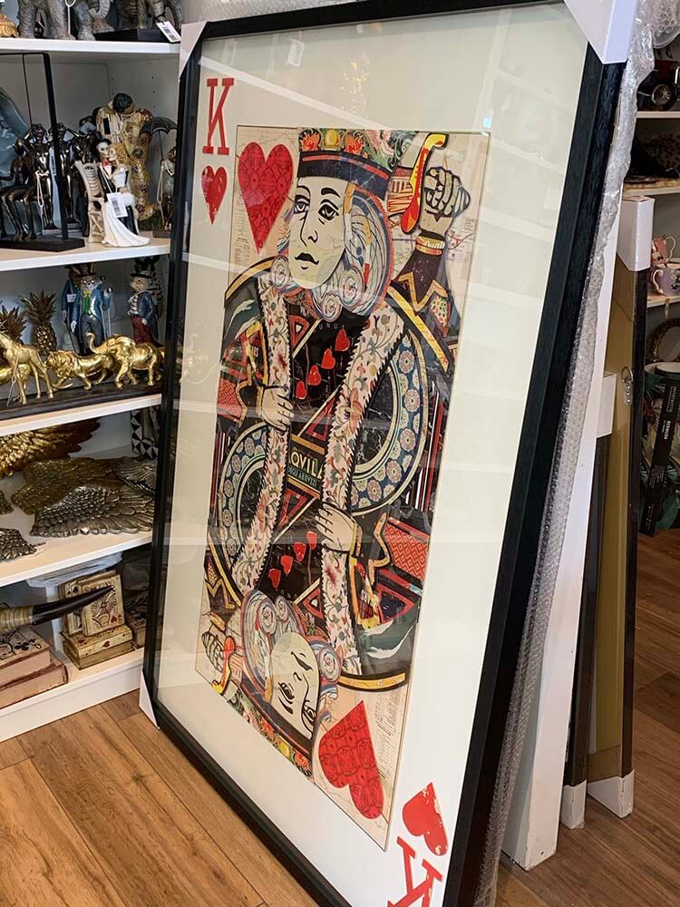 King of Hearts 3D art, Collage wall picture extra large