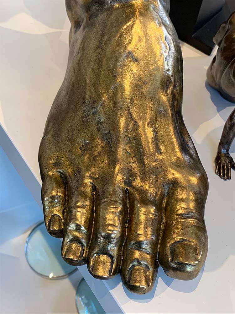 Large Foot Sculpture Gold