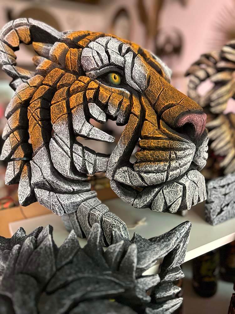 Edge Sculpture Tiger Bust Large
