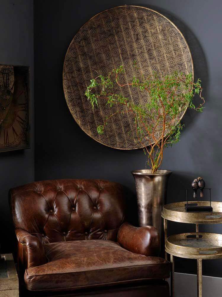 ANTIQUE GOLD FILIGREE WALL DISC