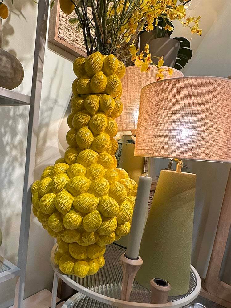 Lemon Vase deco yellow by The Dutch Hospital