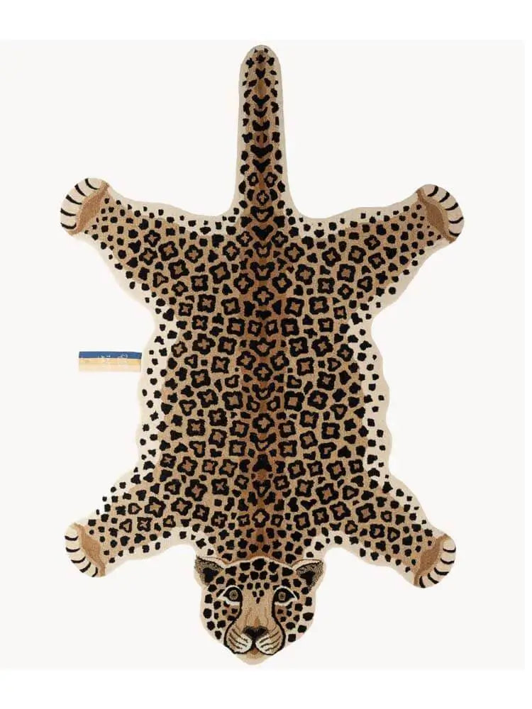 Leopard shaped wool rug, Hand tufted leopard wool rug, The Dutch Hospital 
