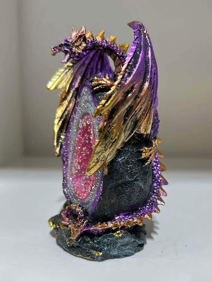 Light-up dragon and dragon egg crystal figurines