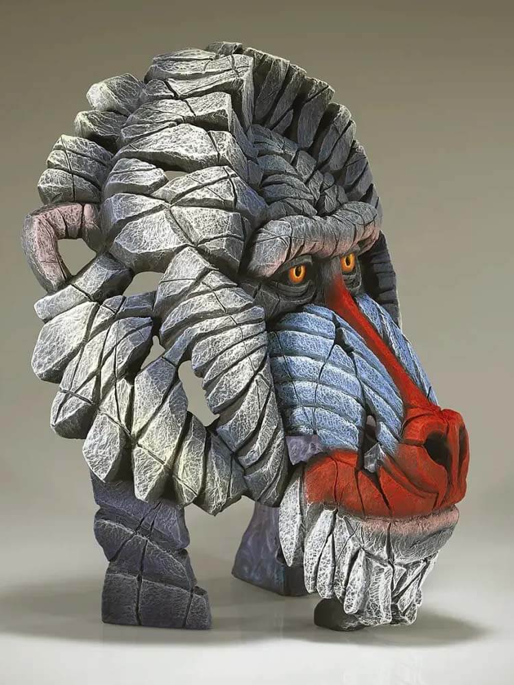 Mandrill bust by Edge Sculpture