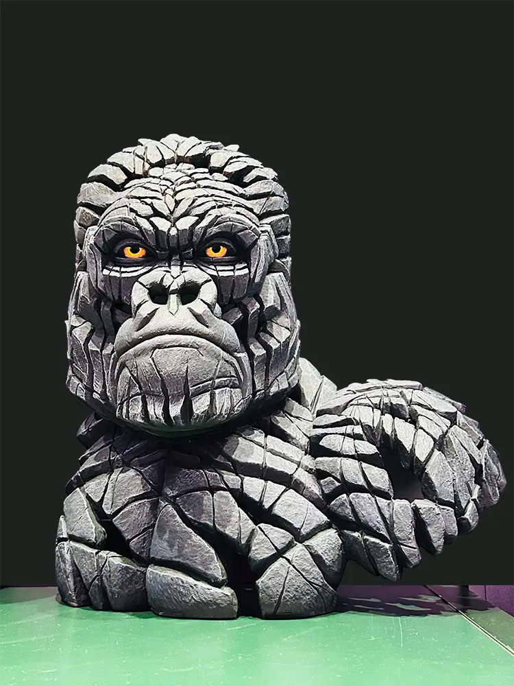 Edge Sculpture New Mountain Gorilla Bust by Matt Buckley