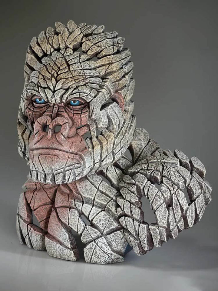 Edge Sculpture, Matt Buckley, Gorilla Bust while, White Ape bust 