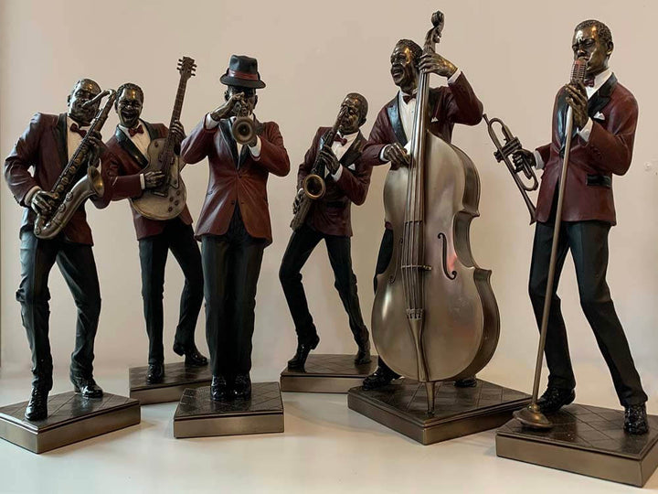Jazz Band Players, Bronze decorative figurine 