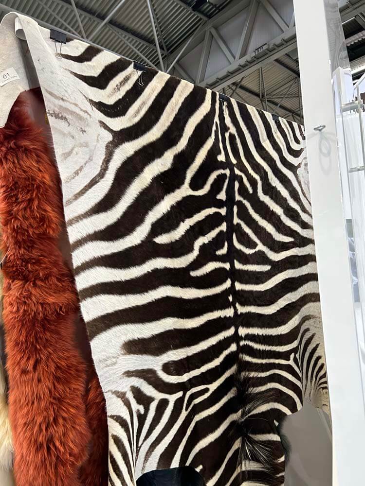 Natural animal skin carpets and rugs, ethically sourced 
