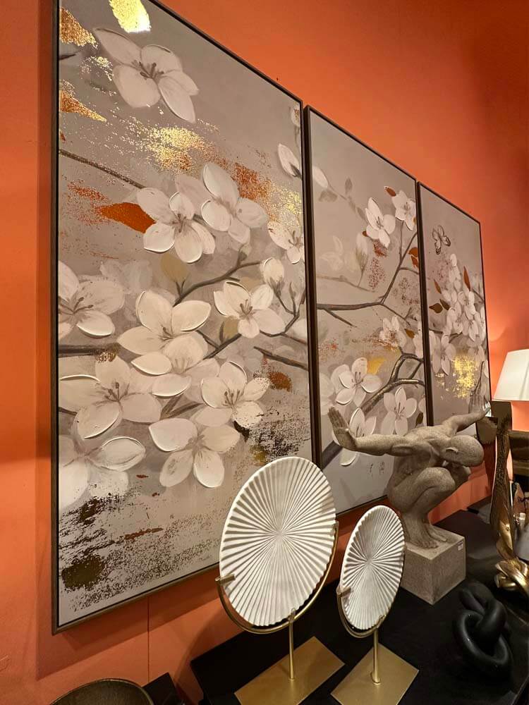 Bring the beauty of Japan into your home with this hand-painted Sakura in Osaka canvas wall art set of 3. Featuring delicate cherry blossoms in full bloom, these vibrant pieces capture the serene charm of Osaka’s landscapes.