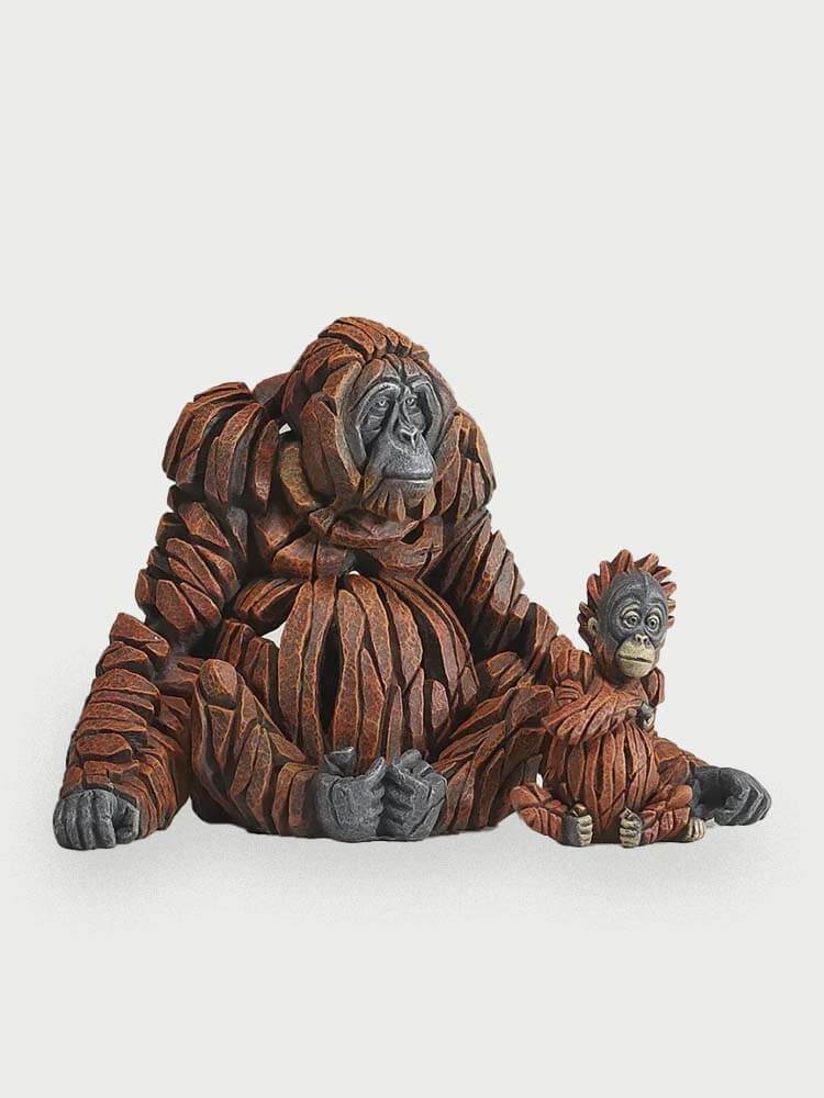 Small Orangutan and Baby sculpture 