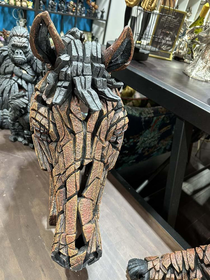 Edge Sculpture Large Horse Statue-Bay, Life Size Horse Bust Brown 