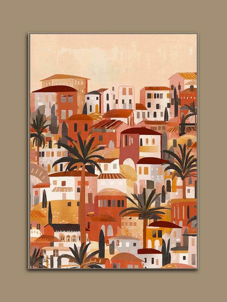 Palermo Sicily Italy Framed Canvas Wall Art – Italian Cityscape Décor, Framed Italian wall décor, Palermo canvas print, Sicily home décor