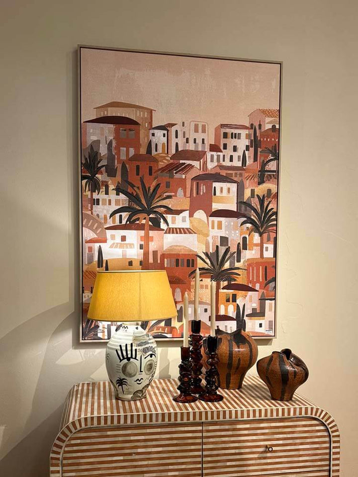 Palermo Sicily Italy Framed Canvas Wall Art – Italian Cityscape Décor, Framed Italian wall décor, Palermo canvas print, Sicily Island 