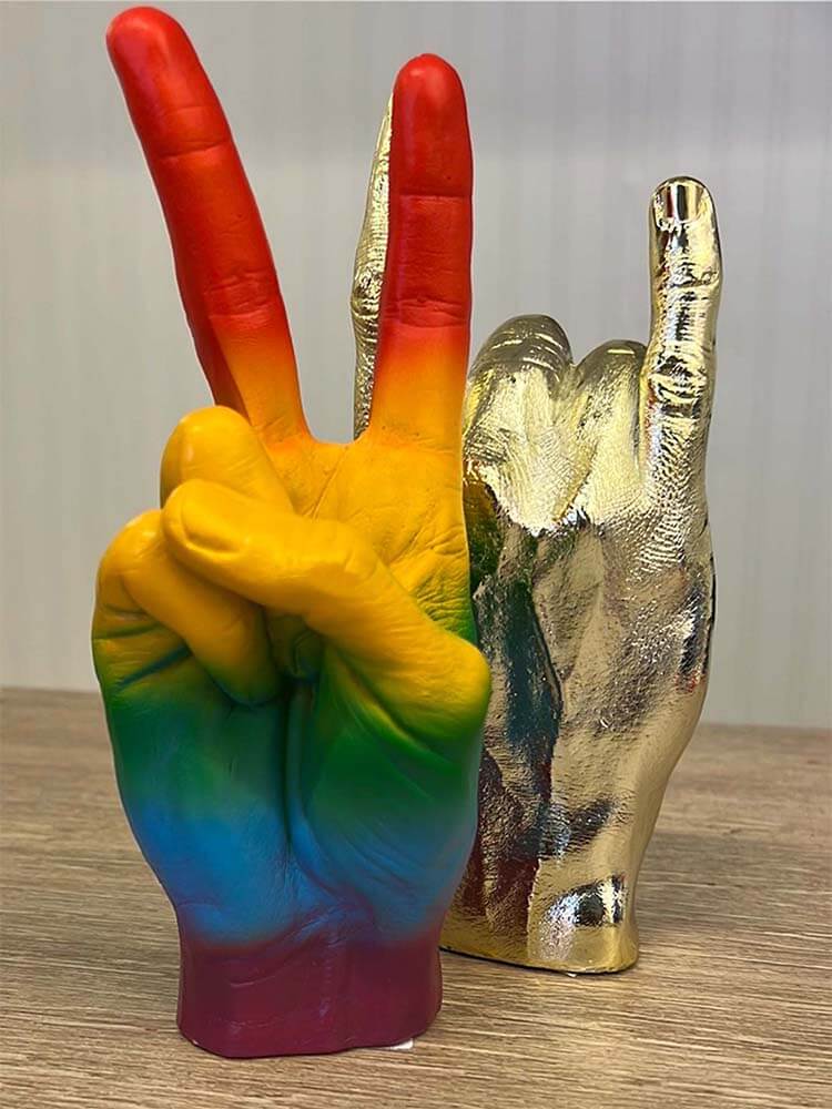 Peace sign, Peace Hand Sculpture, Pride Month