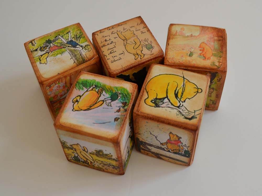 Winnie the Pooh, Personalised Baby Blocks