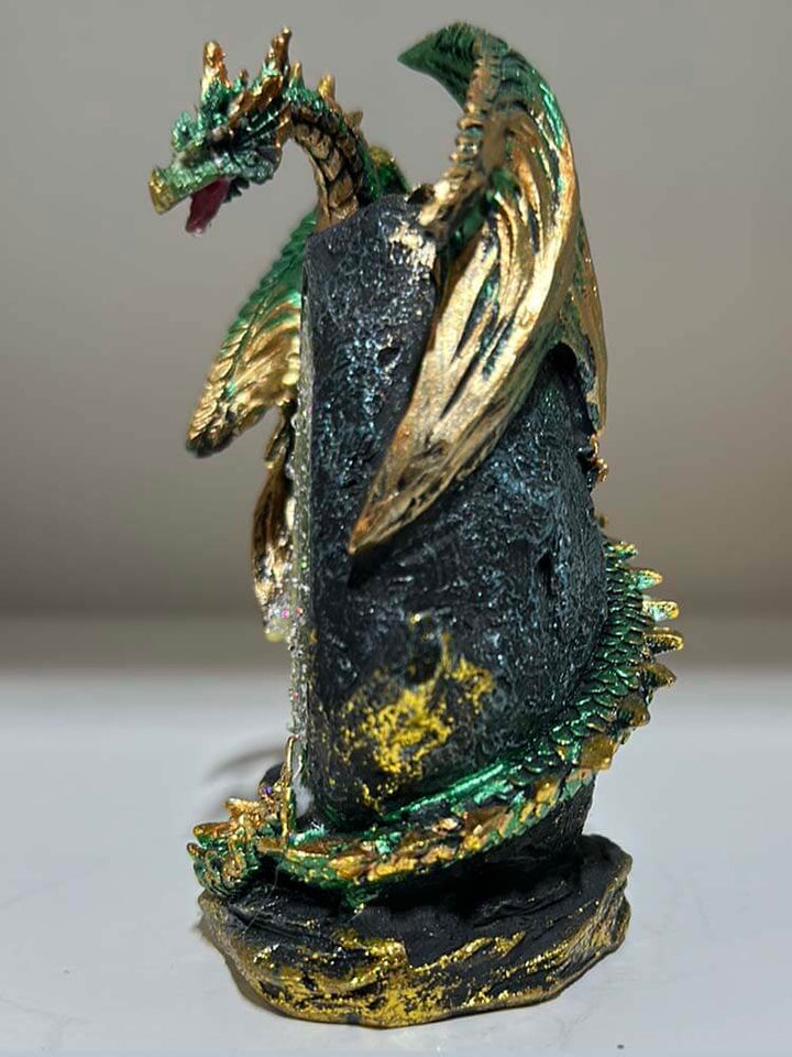 Dragon and dragon egg crystal ornaments figurines