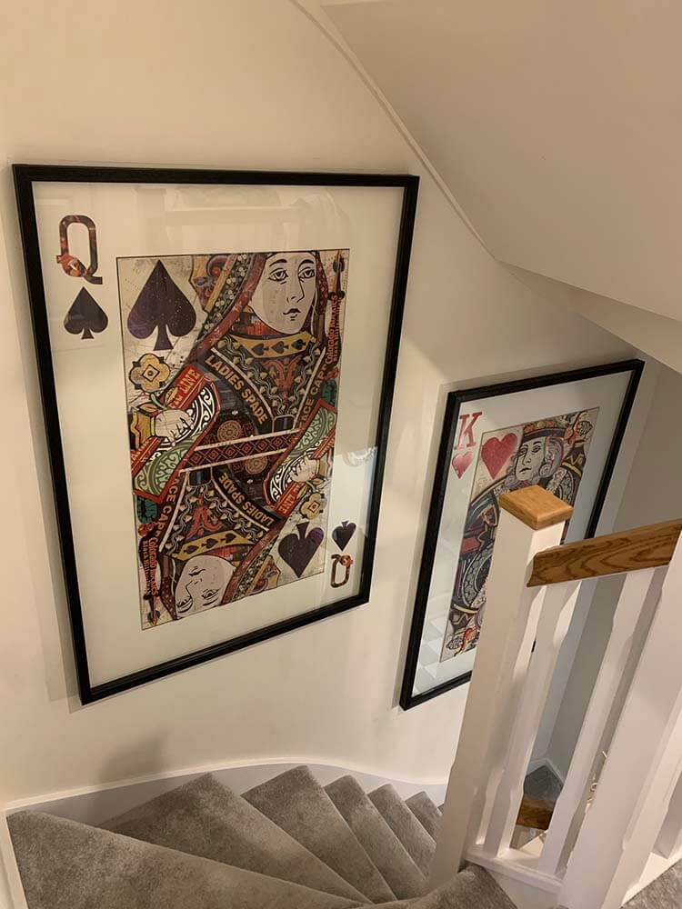 Queen of spade wall picture, 3D wall art playing cards Queen picture