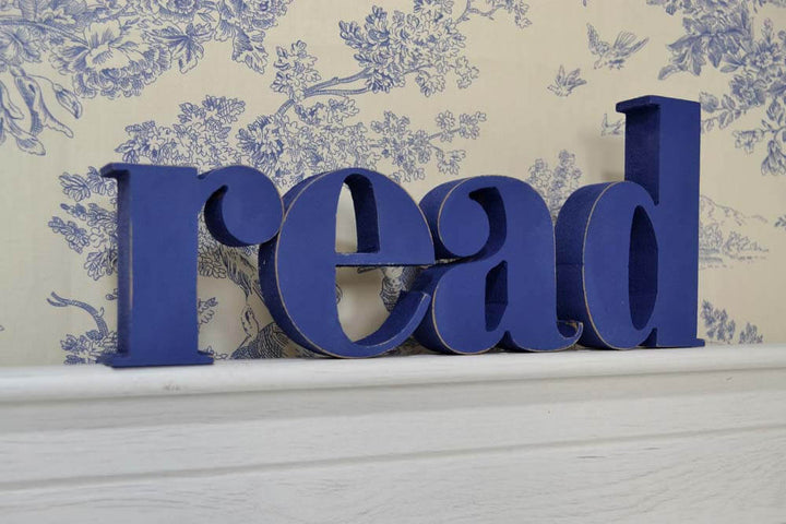 READ, 3D Wooden Letters:  Hand Distressed Wooden Letters