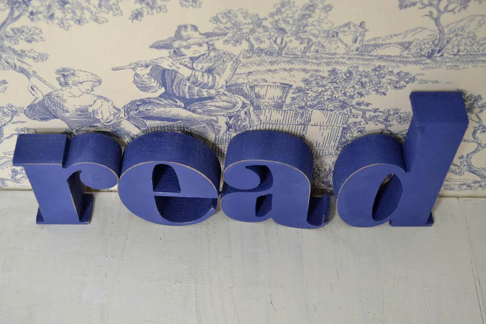 READ, 3D Wooden Letters:  Hand Distressed Wooden Letters