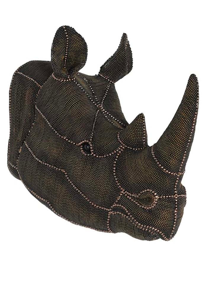 African Rhino head wall mount