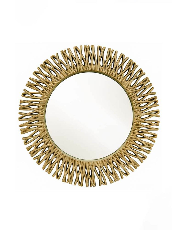 Large Champagne Silver Leafe Wall Mirror