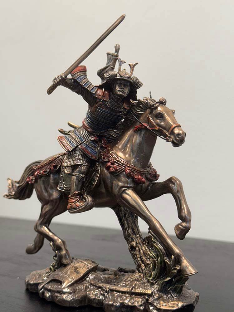 Samurai Mounted Cavalry Charge Bronze