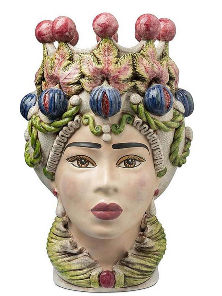 Moor-head ceramics vase white woman, perfect for plants, fruit, or potpourri, adding history and charm to any home.