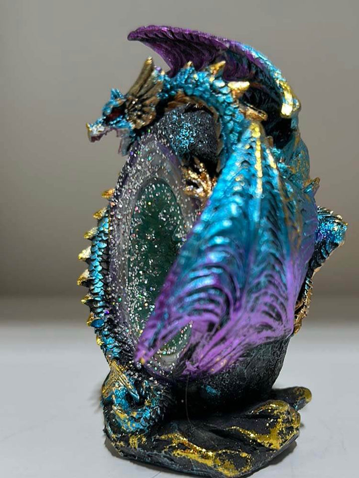 Dragon and dragon egg crystal ornaments figurines