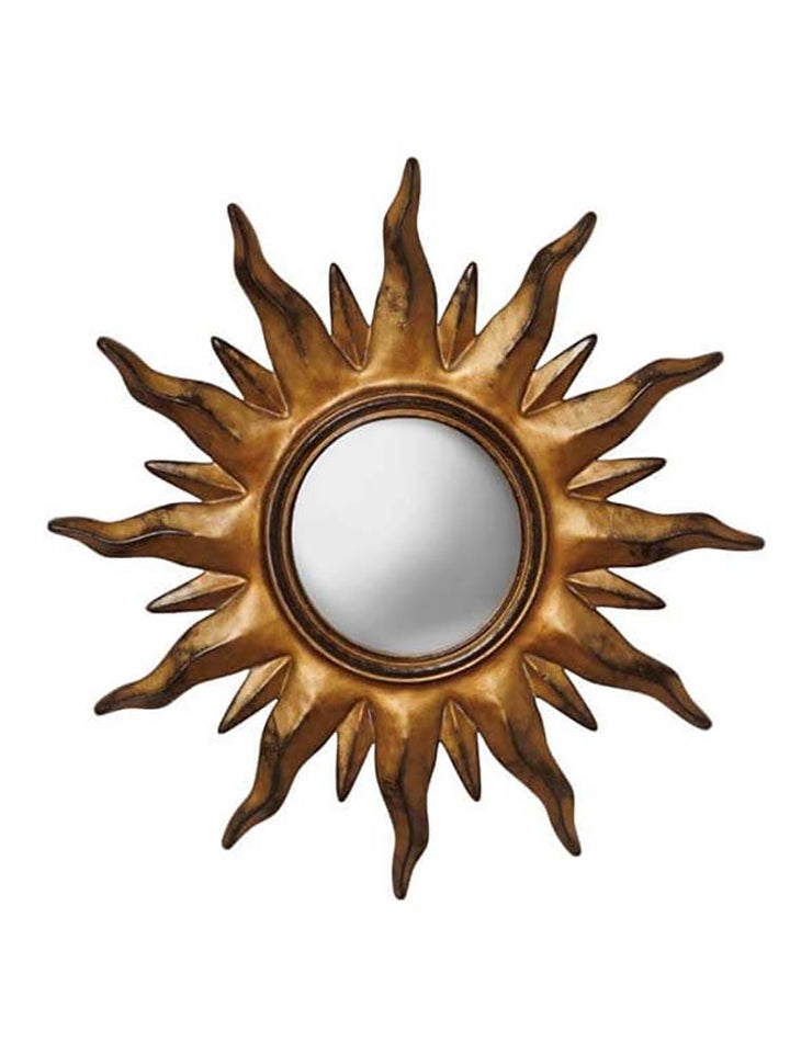 Small Sun mirror antique gold