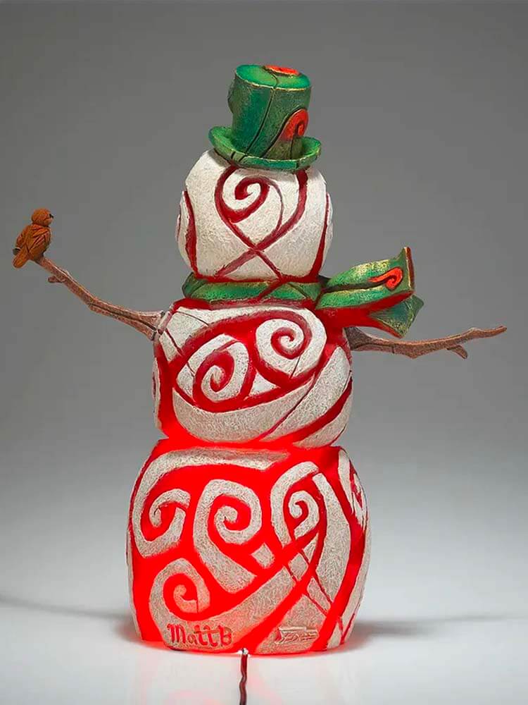Edge Sculpture Limited Snowman Illumination in Red 