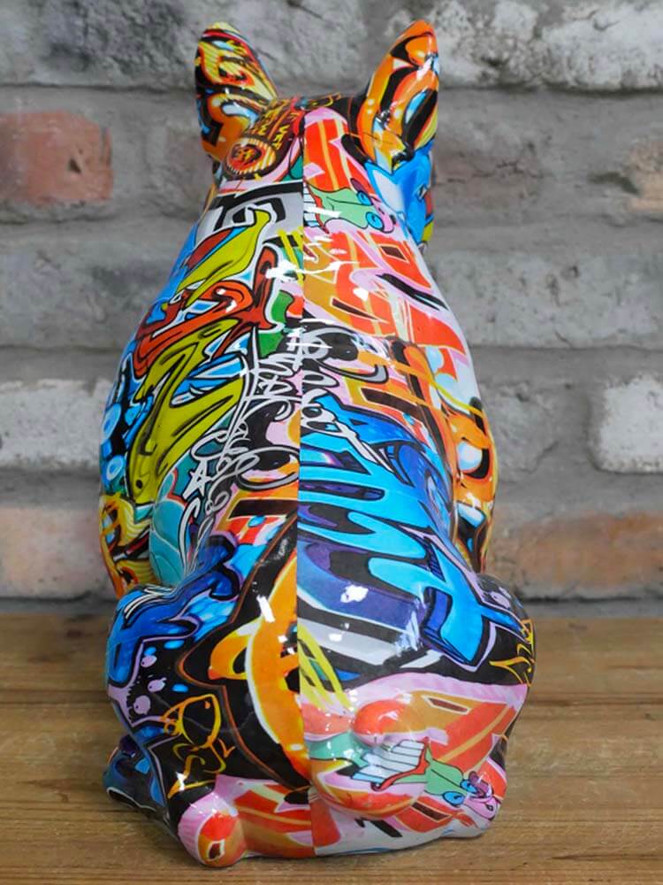 Graphic Bulldog Multicoloured plash art English bulldog large