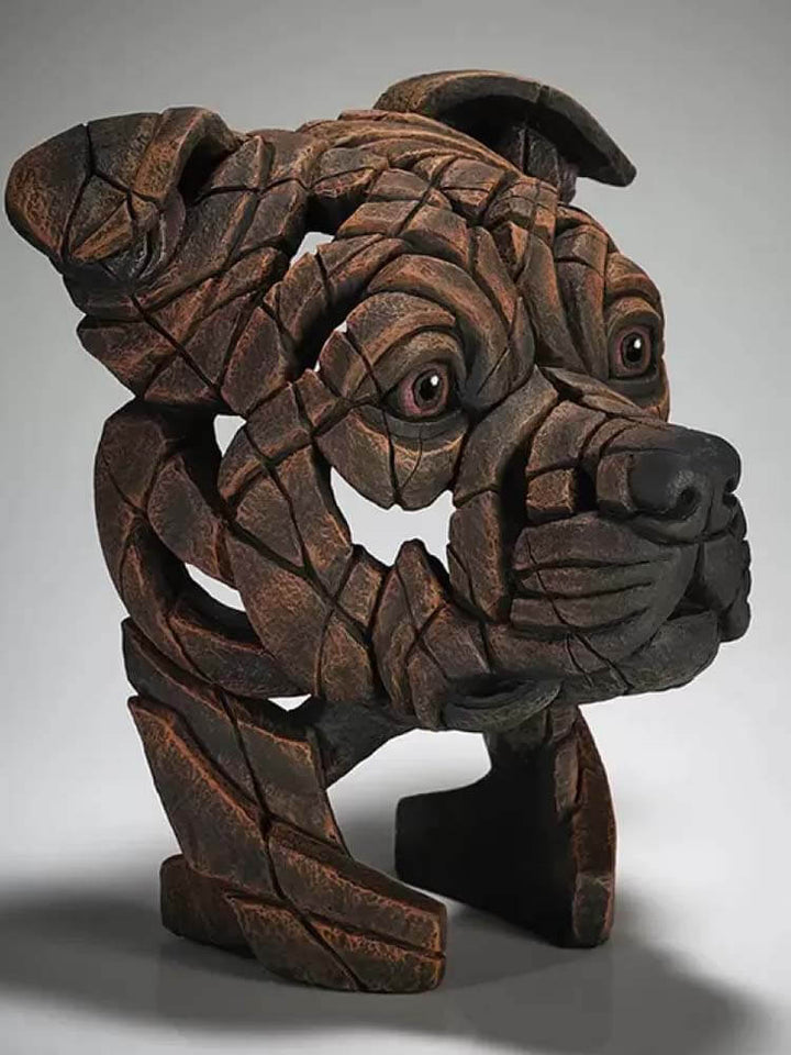 Edge Staffordshire Bull Terrier Bust Brindle Brown by The Dutch Hospital
