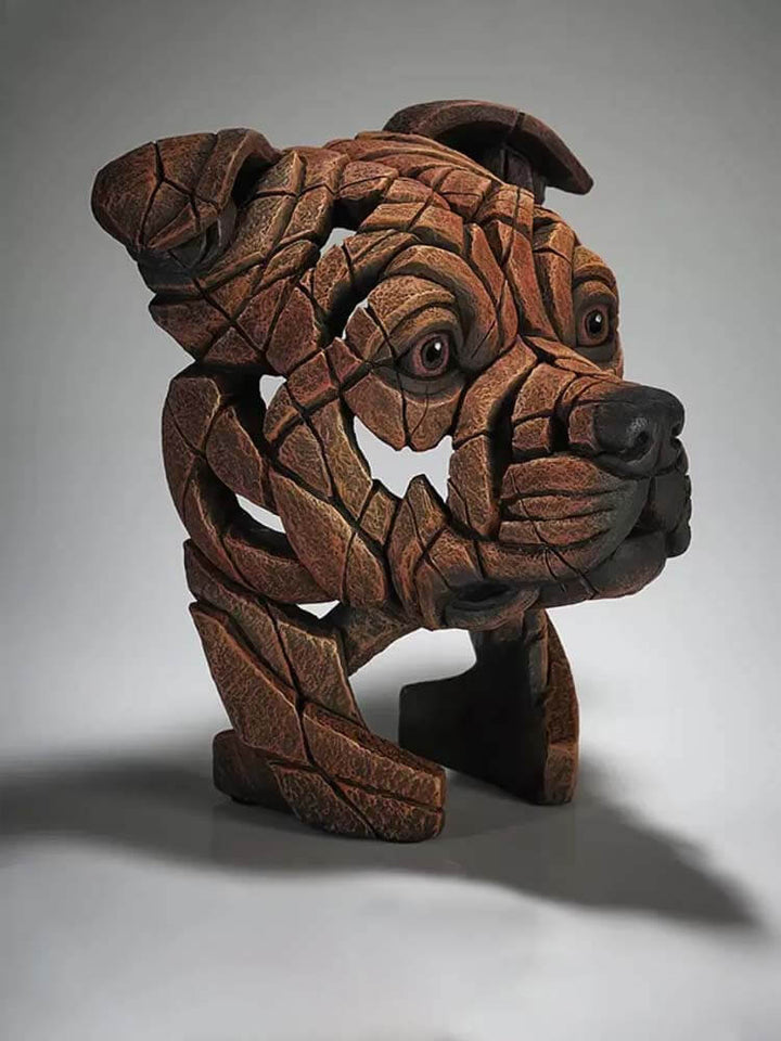 Staffordshire Bull Terrier Bust (Red) EDB27R Edge Sculpture