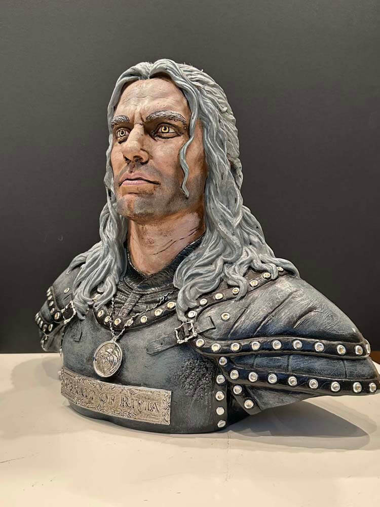 Geralt of Rivia, the legendary Witcher of the School of the Wolf, known for his silver sword, mastery of Signs, and monster-hunting skills. Iconic character from Andrzej Sapkowski’s Polish fantasy novels and the Netflix series adaptation. Premium collectible for fans of the Witcher universe, White Wolf saga, and fantasy enthusiasts seeking detailed, high-quality figures celebrating Geralt’s epic adventures.