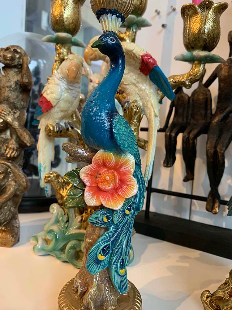 Candle Holder, peacock candle holder