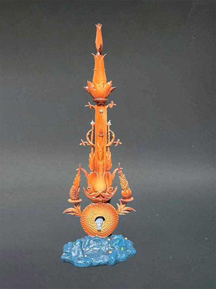 The Paradise Fountain statue, Hieronymus Bosch sculptures at Dutch Hospital United Kingdom interior and gift shop 