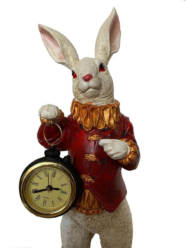 white rabbit clock Alice in wonderland