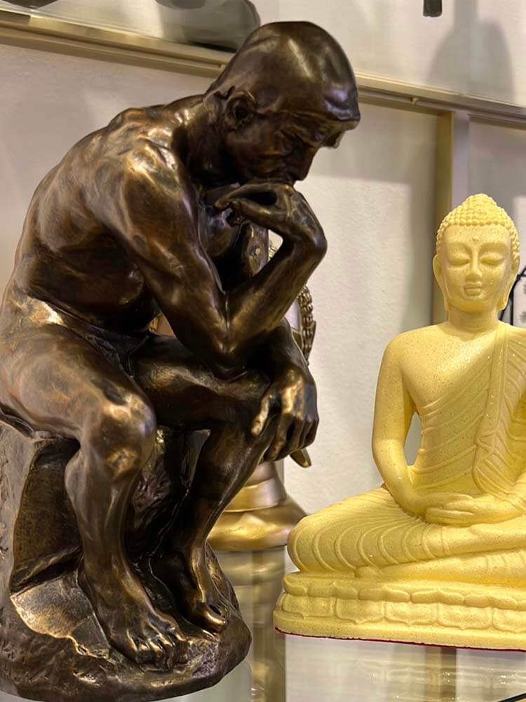 Thinker, Rodin art replica, classical sculpture, iconic bronze statue, home decor art, fine art collectible