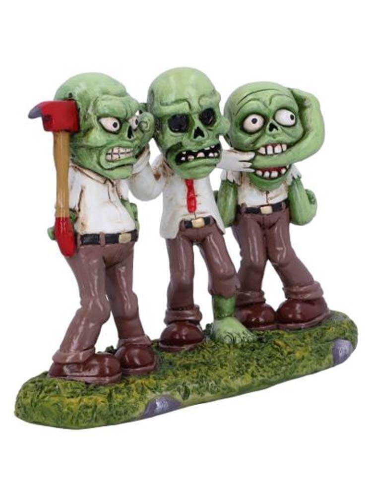 Three Wise Zombies Horror Undead Creature Figurine