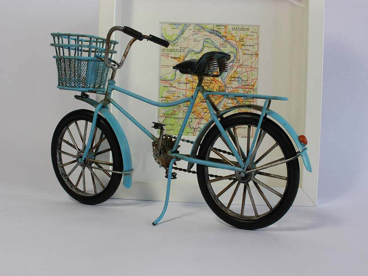 Retro bicycle model, tin vehicle models 
