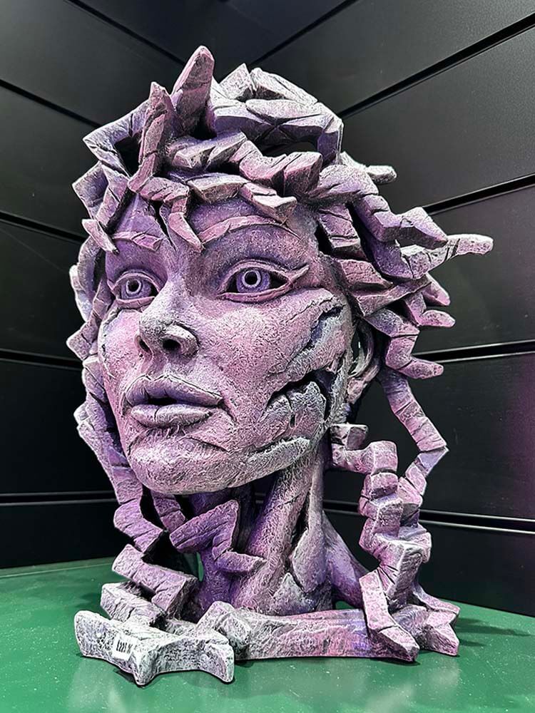 Venus Bust Amethyst Purple Edge Sculpture, 38cm