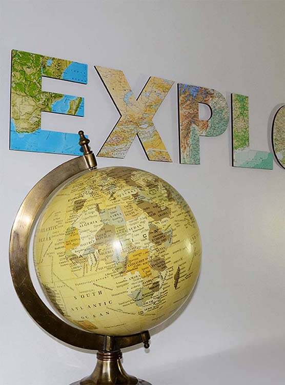 Unique travel gifts, Personalised travel gift wooden letters, Handmade gift for travellers UK