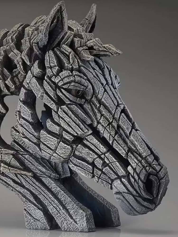 Horse Bust - White, Edge Sculpture