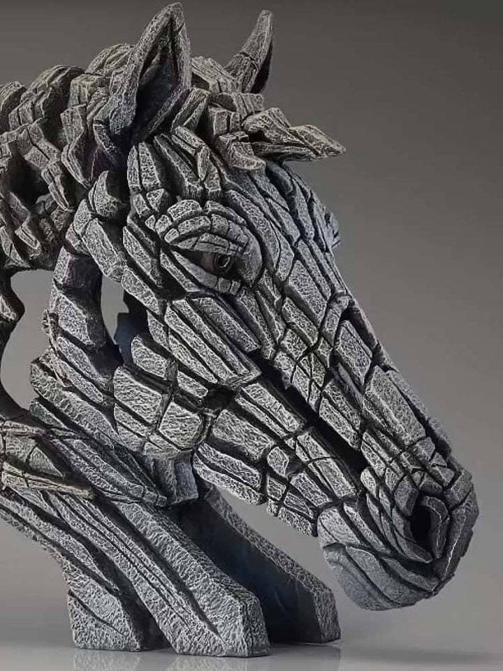 Horse Bust - White, Edge Sculpture