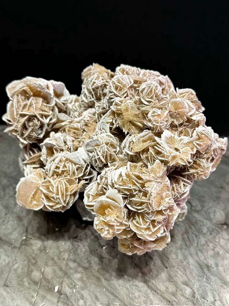 Coral like natural desert roses, mineral & crystal specimens: desert rose, clear quartz, calcite, and honey calcite—perfect for collectors, healing, and décor.