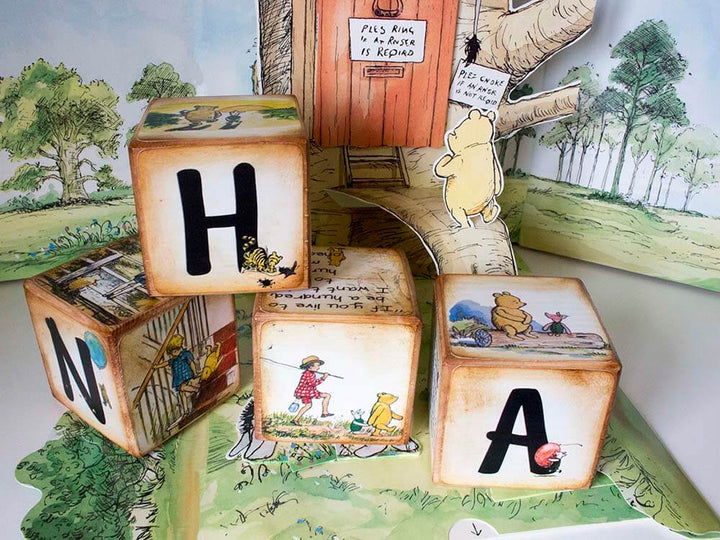 Wooden Alphabet Blocks, Winnie-the-Pooh Nursery Décor, Winnie the pooh quote prints